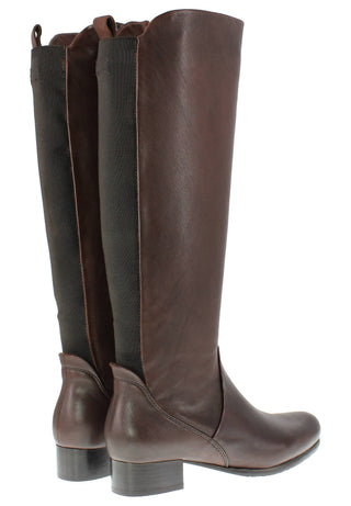 BEYONCE - Zeitloser Reiterstiefel mit Elastik-Einsatz