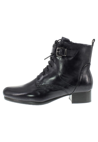 BRUNAIA - Damen Lederstiefelette mit Schnürung und Zierschnalle