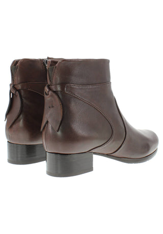 BREA - Damen Lederstiefelette mit dekorativen Lederapplikationen