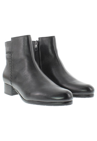 BRIANDA - Damen Lederstiefelette mit dekorativer Handnaht