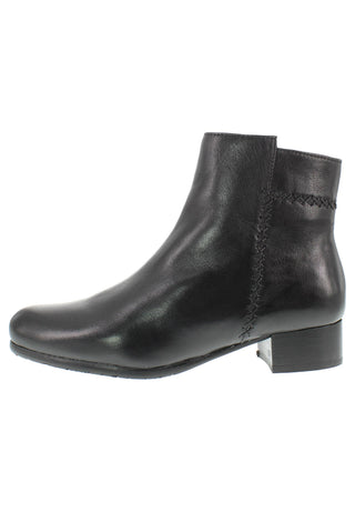 BRIANDA - Damen Lederstiefelette mit dekorativer Handnaht