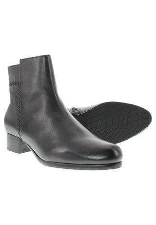 BRIANDA - Damen Lederstiefelette mit dekorativer Handnaht