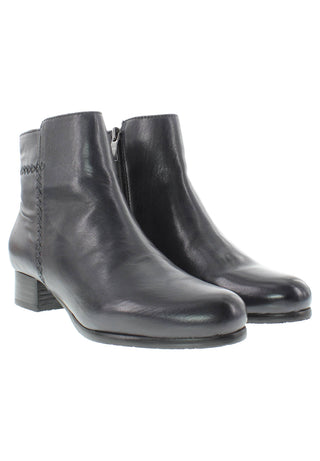 BRIANDA - Damen Lederstiefelette mit dekorativer Handnaht