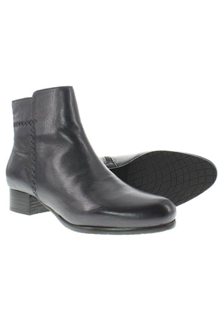 BRIANDA - Damen Lederstiefelette mit dekorativer Handnaht