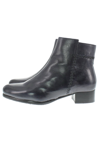 BRIANDA - Damen Lederstiefelette mit dekorativer Handnaht