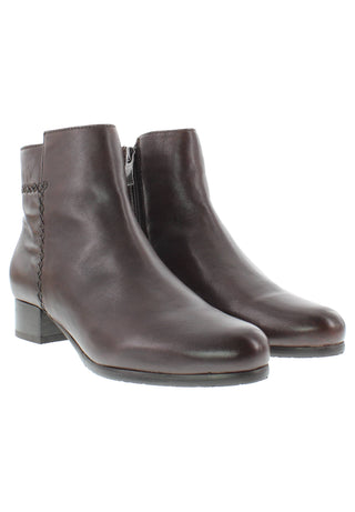 BRIANDA - Damen Lederstiefelette mit dekorativer Handnaht
