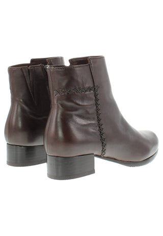 BRIANDA - Damen Lederstiefelette mit dekorativer Handnaht