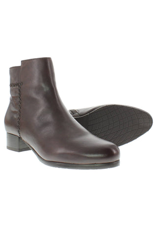 BRIANDA - Damen Lederstiefelette mit dekorativer Handnaht