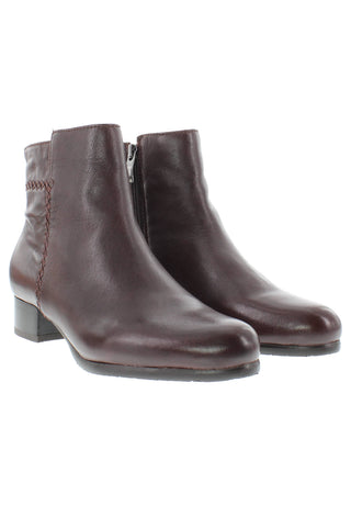 BRIANDA - Damen Lederstiefelette mit dekorativer Handnaht