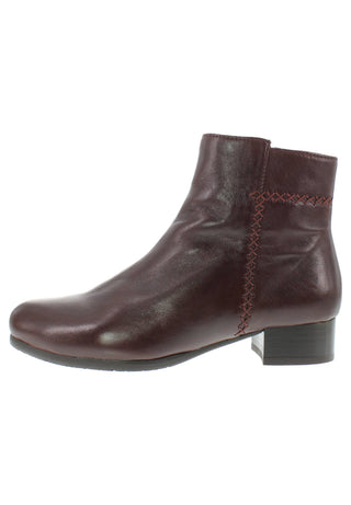 BRIANDA - Damen Lederstiefelette mit dekorativer Handnaht