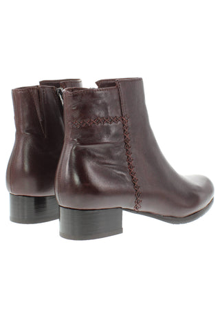 BRIANDA - Damen Lederstiefelette mit dekorativer Handnaht