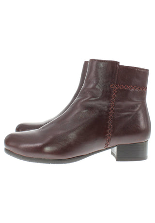 BRIANDA - Damen Lederstiefelette mit dekorativer Handnaht