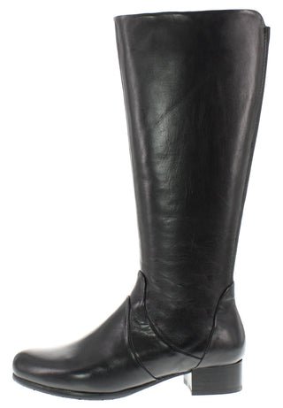 BRANKA - Damen Lederstiefel mit elastischem Wadeneinsatz