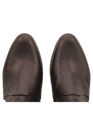 BRANKA - Damen Lederstiefel mit elastischem Wadeneinsatz