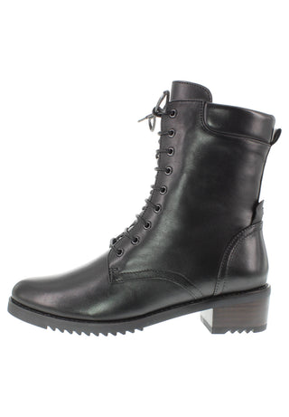 BIONDA - Damen Schnürstiefelette aus Leder mit gepolstertem Schaftrand