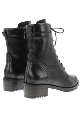BIONDA - Damen Schnürstiefelette aus Leder mit gepolstertem Schaftrand