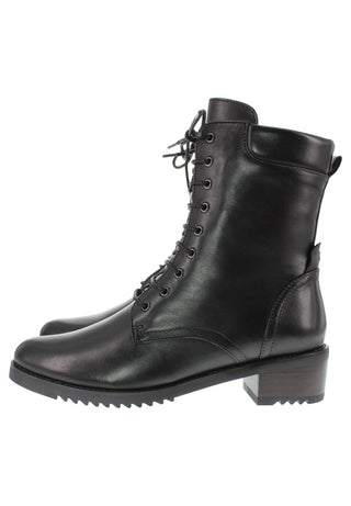 BIONDA - Damen Schnürstiefelette aus Leder mit gepolstertem Schaftrand
