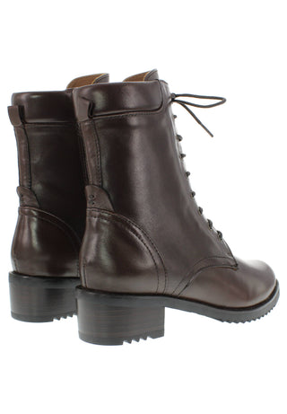 BIONDA - Damen Schnürstiefelette aus Leder mit gepolstertem Schaftrand