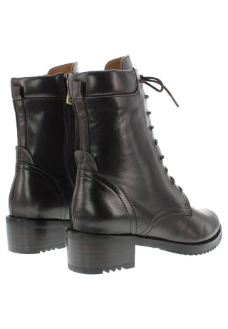 BIONDA - Damen Schnürstiefelette aus Leder mit gepolstertem Schaftrand