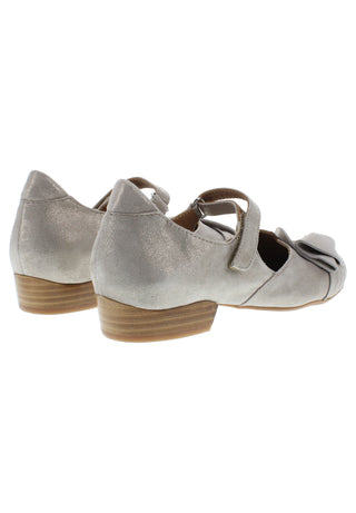 GEENA - Ballerina mit Lederapplikation