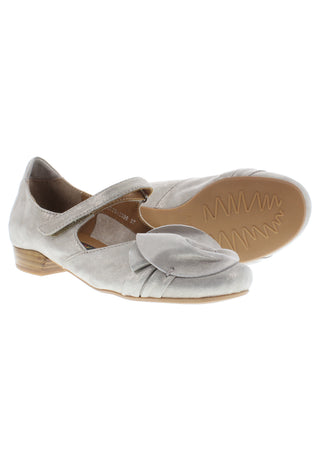 GEENA - Ballerina mit Lederapplikation