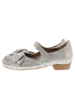 GEENA - Ballerina mit Lederapplikation