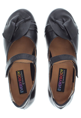 GEENA - Ballerina mit Lederapplikation