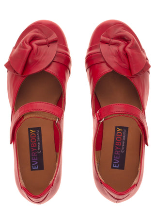 GEENA - Ballerina mit Lederapplikation