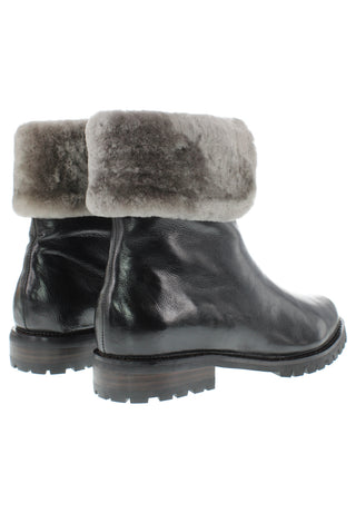 NICOMO - Stiefelette mit Umschlag und Futter aus echt Lammfell