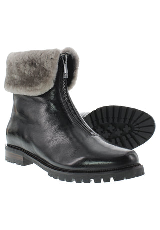 NICOMO - Stiefelette mit Umschlag und Futter aus echt Lammfell