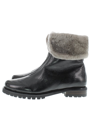 NICOMO - Stiefelette mit Umschlag und Futter aus echt Lammfell