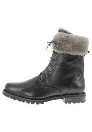 NICOLOTTA - Luxuriöser Winterstiefel aus Leder mit echtem Lammfell