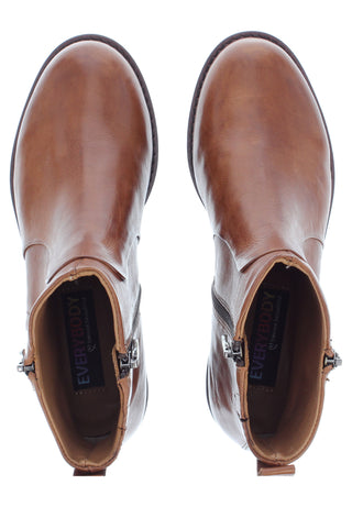 AYUNA - Coole Echtleder Stiefelette Lederfutter