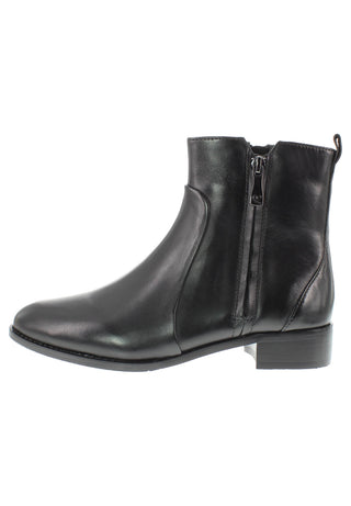 GIASELDA - Puristische Lederstiefelette mit markantem Zierreißverschluss
