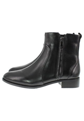 GIASELDA - Puristische Lederstiefelette mit markantem Zierreißverschluss