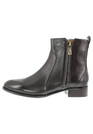 GIASELDA - Puristische Lederstiefelette mit markantem Zierreißverschluss