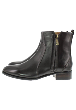 GIASELDA - Puristische Lederstiefelette mit markantem Zierreißverschluss