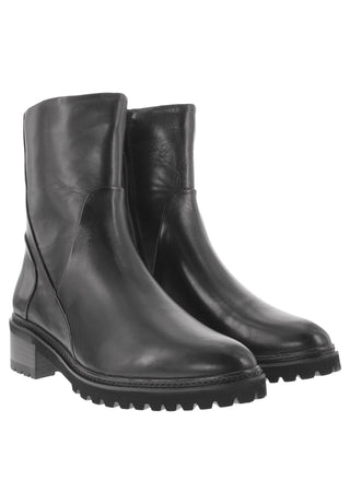 GEMA - Moderne Lederstiefelette mit leichtem Plateau und markanter Rahmenoptik
