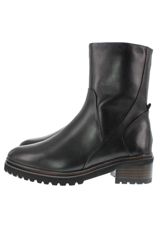 GEMA - Moderne Lederstiefelette mit leichtem Plateau und markanter Rahmenoptik