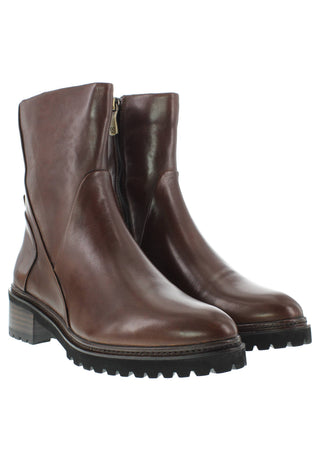 GEMA - Moderne Lederstiefelette mit leichtem Plateau und markanter Rahmenoptik