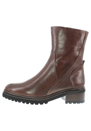GEMA - Moderne Lederstiefelette mit leichtem Plateau und markanter Rahmenoptik