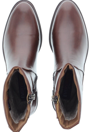 GEMA - Moderne Lederstiefelette mit leichtem Plateau und markanter Rahmenoptik