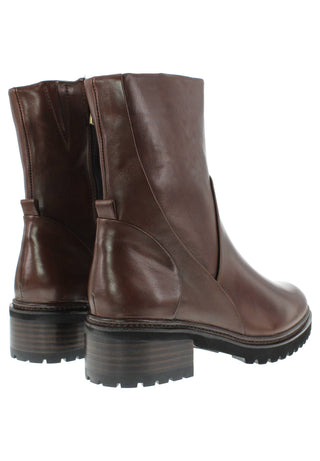 GEMA - Moderne Lederstiefelette mit leichtem Plateau und markanter Rahmenoptik