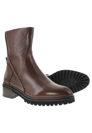 GEMA - Moderne Lederstiefelette mit leichtem Plateau und markanter Rahmenoptik