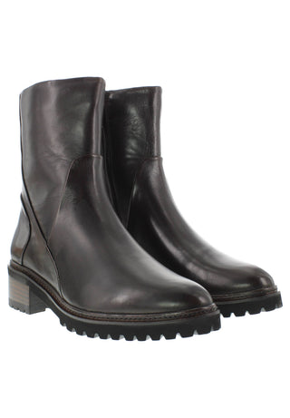 GEMA - Moderne Lederstiefelette mit leichtem Plateau und markanter Rahmenoptik