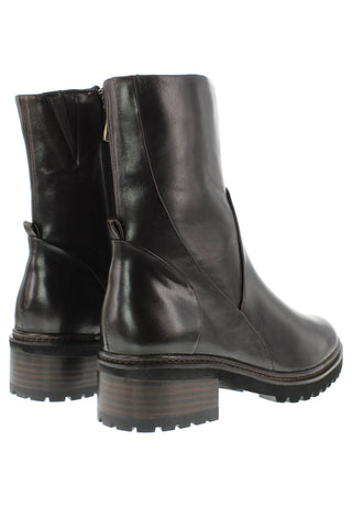 GEMA - Moderne Lederstiefelette mit leichtem Plateau und markanter Rahmenoptik