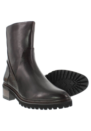 GEMA - Moderne Lederstiefelette mit leichtem Plateau und markanter Rahmenoptik