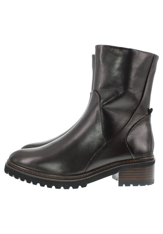 GEMA - Moderne Lederstiefelette mit leichtem Plateau und markanter Rahmenoptik