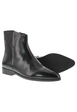 LARISSA - elegante Lederstiefelette mit verdecktem Gummizug