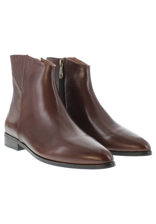 LARISSA - elegante Lederstiefelette mit verdecktem Gummizug